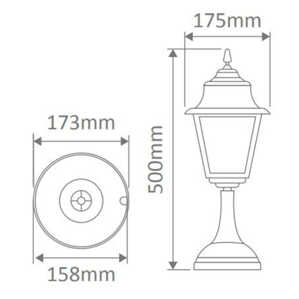 Domus GT-233 Paris Outdoor Pillar Mount Light-Domus Lighting-Ozlighting.com.au