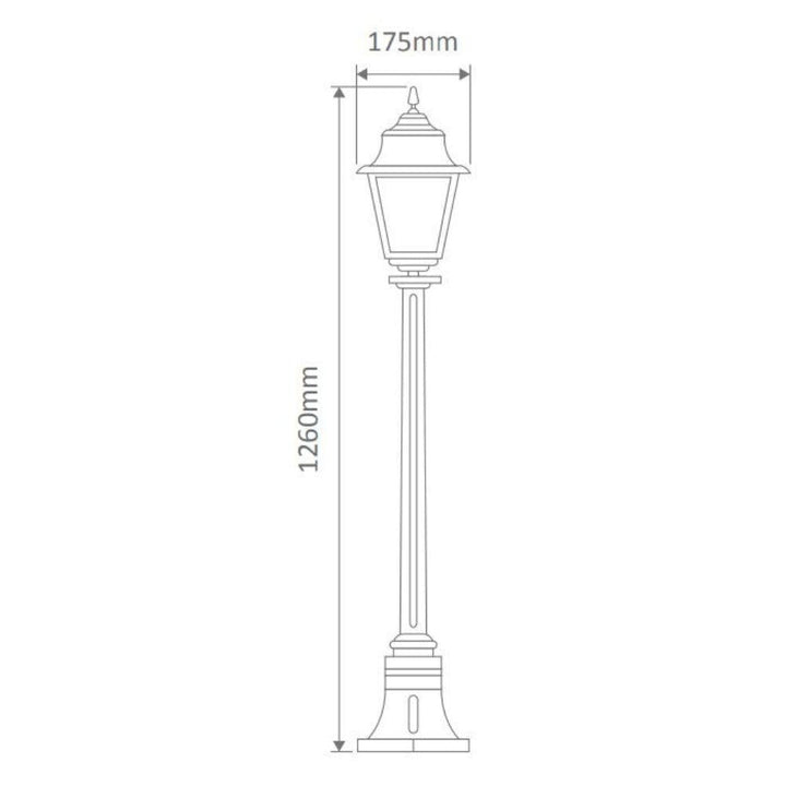 Domus GT-234 Paris - Single Head Short Post Light-Domus Lighting-Ozlighting.com.au