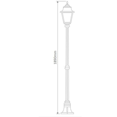 Domus GT-236 Paris - Single Head Medium Post Light-Domus Lighting-Ozlighting.com.au