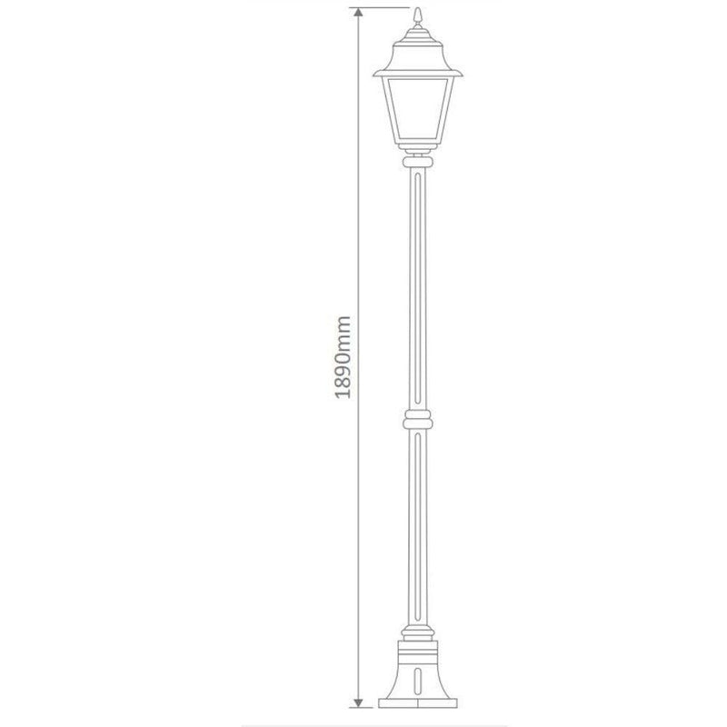 Domus GT-236 Paris - Single Head Medium Post Light-Domus Lighting-Ozlighting.com.au