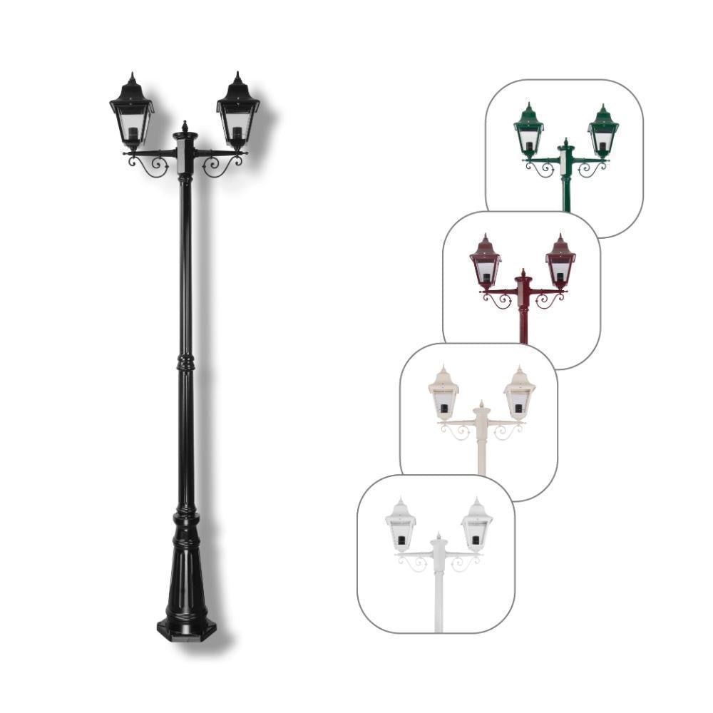 Domus GT-240 Paris Post Light - Twin Head-Domus Lighting-Ozlighting.com.au