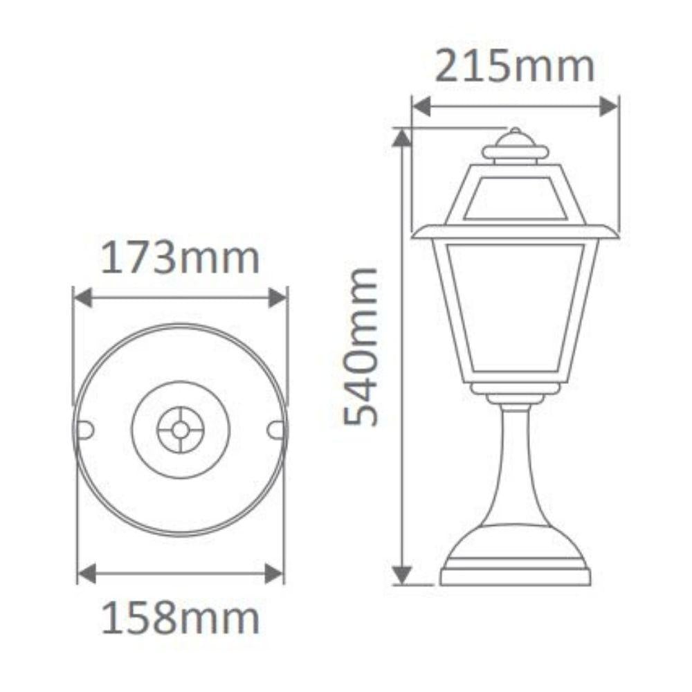 Domus GT-273 Avignon - Exterior Pillar Mount Light-Domus Lighting-Ozlighting.com.au