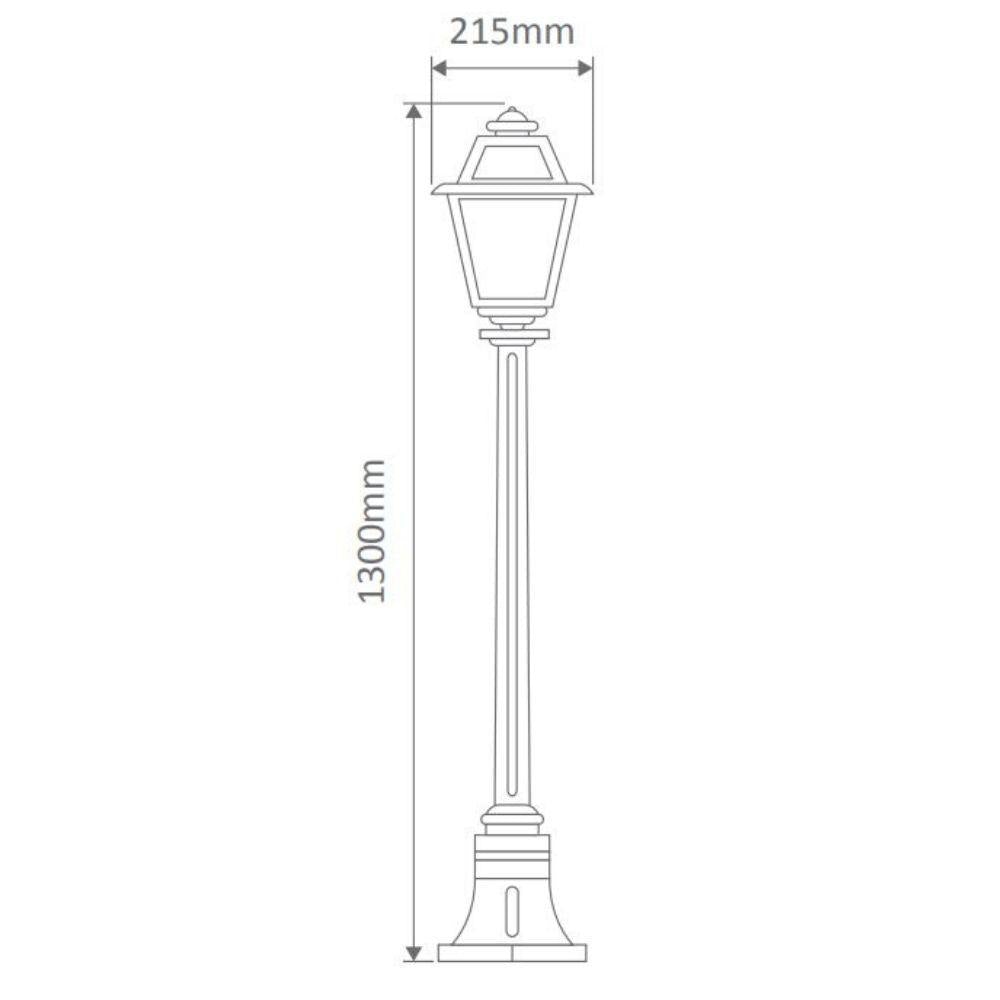 Domus GT-274 Avignon - Single Head Short Post Light-Domus Lighting-Ozlighting.com.au