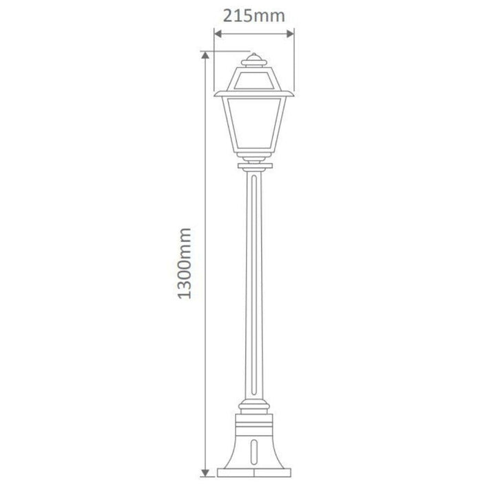 Domus GT-274 Avignon - Single Head Short Post Light-Domus Lighting-Ozlighting.com.au