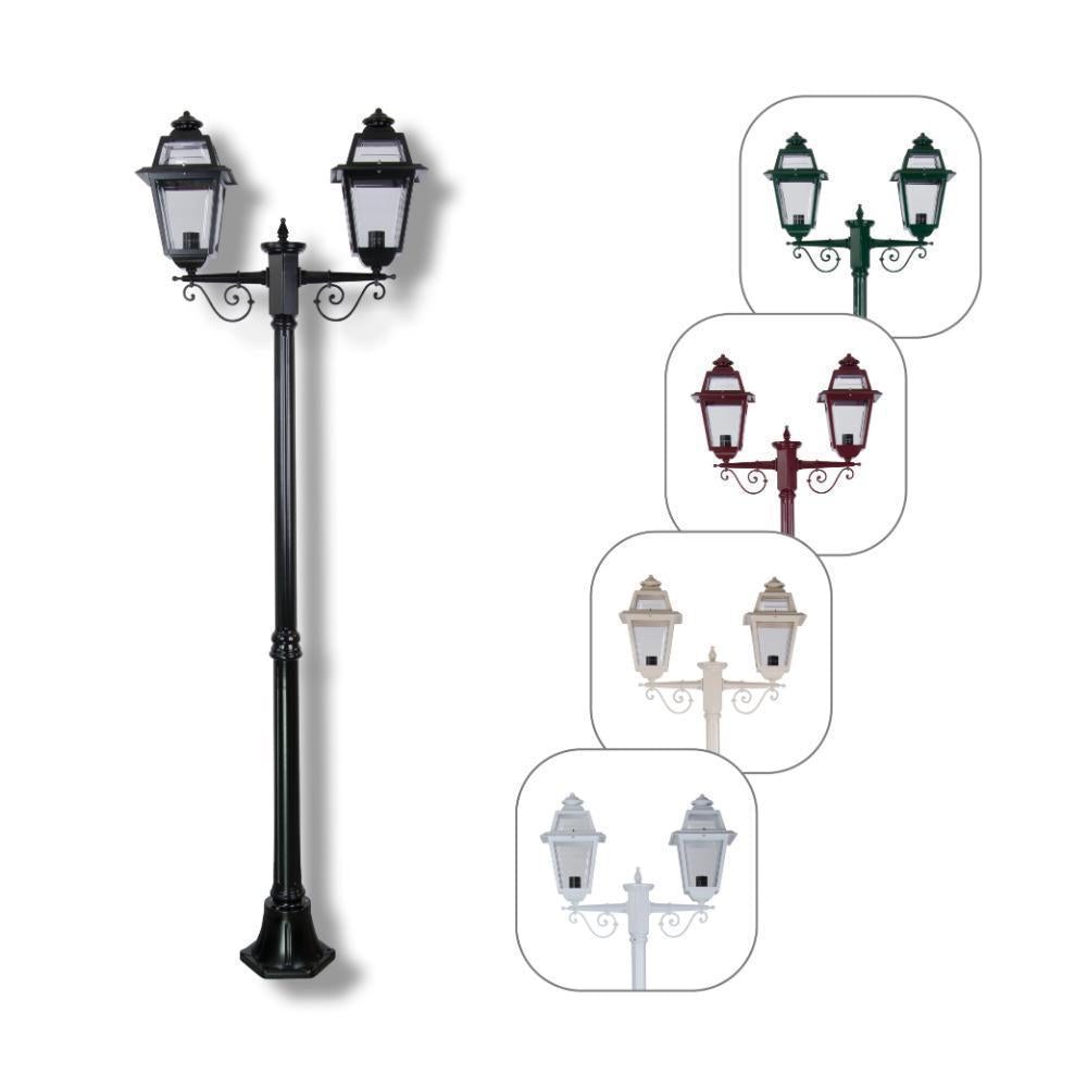 Domus GT-277 Avignon Post Light - Twin Head-Domus Lighting-Ozlighting.com.au