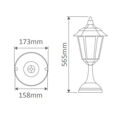 Domus GT-423 Turin - Exterior Pillar Mount-Domus Lighting-Ozlighting.com.au