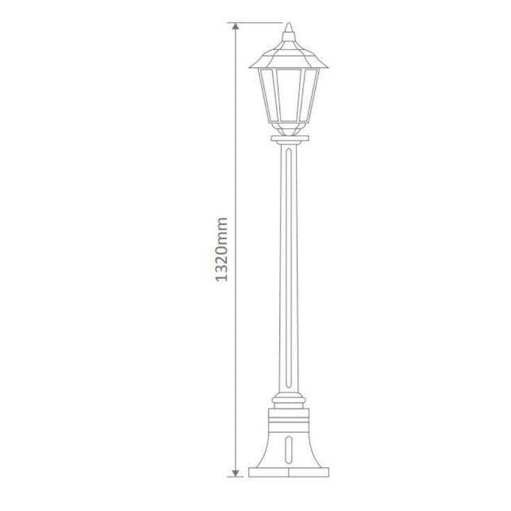 Domus GT-424 Turin - Single Head Small Post Light-Domus Lighting-Ozlighting.com.au