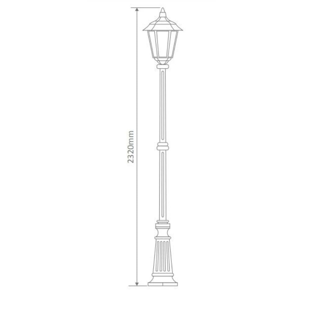 Domus GT-428 Turin Post Light - Single-Domus Lighting-Ozlighting.com.au