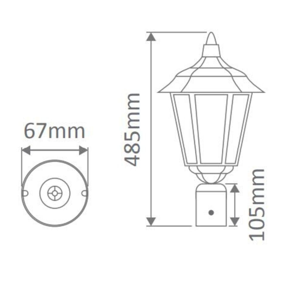 Domus GT-439 Turin Outdoor Post Top Light-Domus Lighting-Ozlighting.com.au