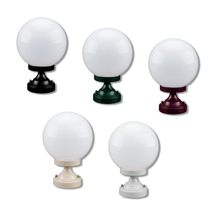 Domus GT-530 Siena - 20cm Sphere Exterior CTC Pillar Mount-Domus Lighting-Ozlighting.com.au