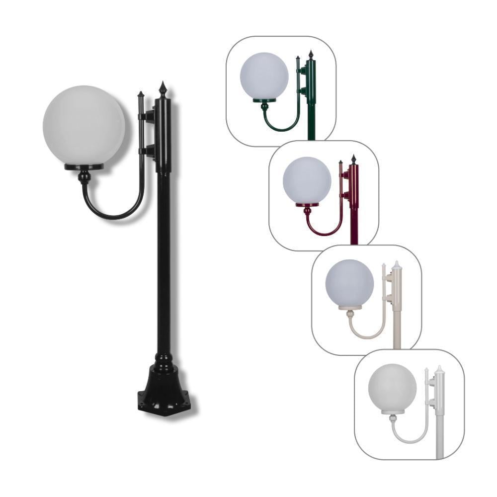 Domus GT-607 Lisbon - 30cm Sphere Curved Arm Short Post Light-Domus Lighting-Ozlighting.com.au