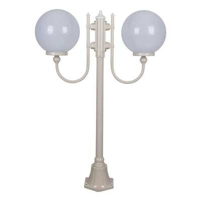 Domus GT-609 Lisbon - Twin 30cm Spheres Curved Arms Short Post Light-Domus Lighting-Ozlighting.com.au