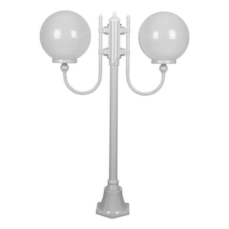 Domus GT-609 Lisbon - Twin 30cm Spheres Curved Arms Short Post Light-Domus Lighting-Ozlighting.com.au