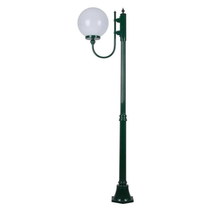 Domus GT-613 Lisbon - 30cm Sphere Curved Arm Medium Post Light-Domus Lighting-Ozlighting.com.au