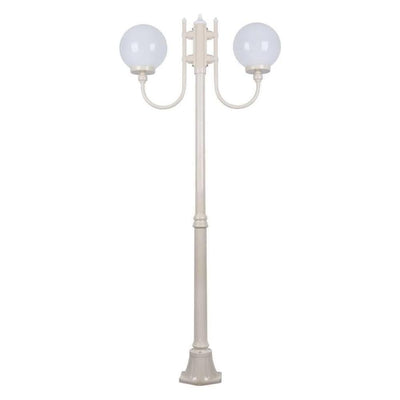 Domus GT-614 Lisbon - Twin Head 25cm Sphere Curved Arm Medium Post Light-Domus Lighting-Ozlighting.com.au