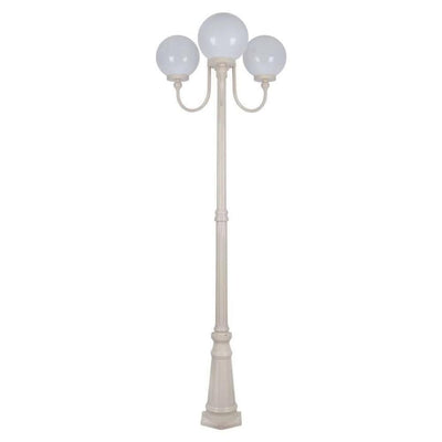 Domus GT-624 Lisbon - Triple 25cm Spheres Curved Arms Tall Post Light-Domus Lighting-Ozlighting.com.au