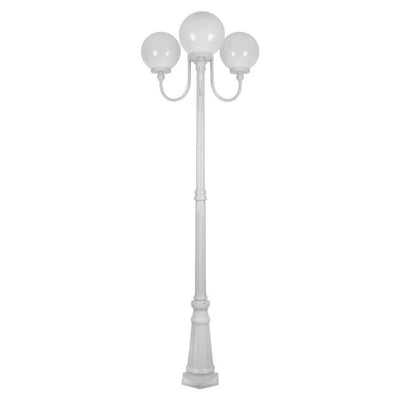 Domus GT-624 Lisbon - Triple 25cm Spheres Curved Arms Tall Post Light-Domus Lighting-Ozlighting.com.au