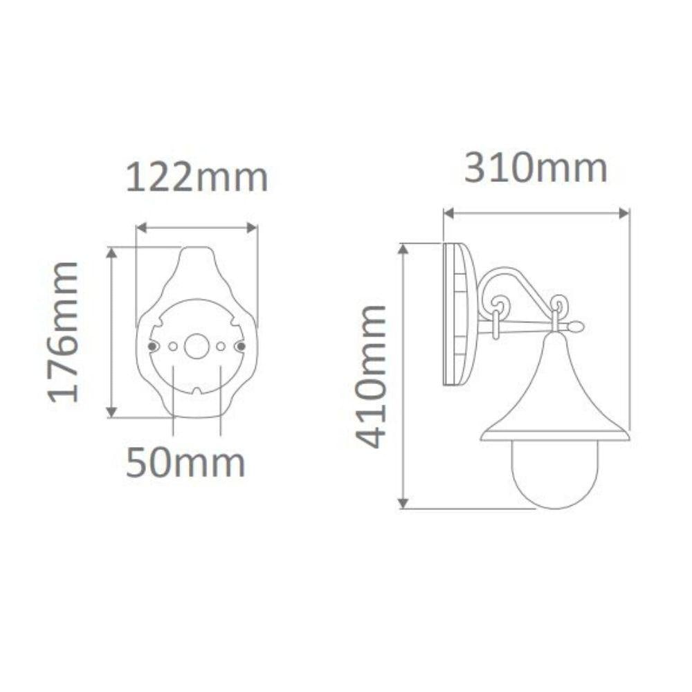 Domus GT-654 Monaco Wall Light - Straight Arm-Domus Lighting-Ozlighting.com.au