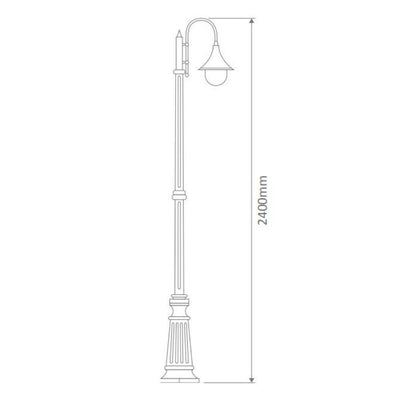 Domus GT-660 Monaco - Single Head Tall Post-Domus Lighting-Ozlighting.com.au