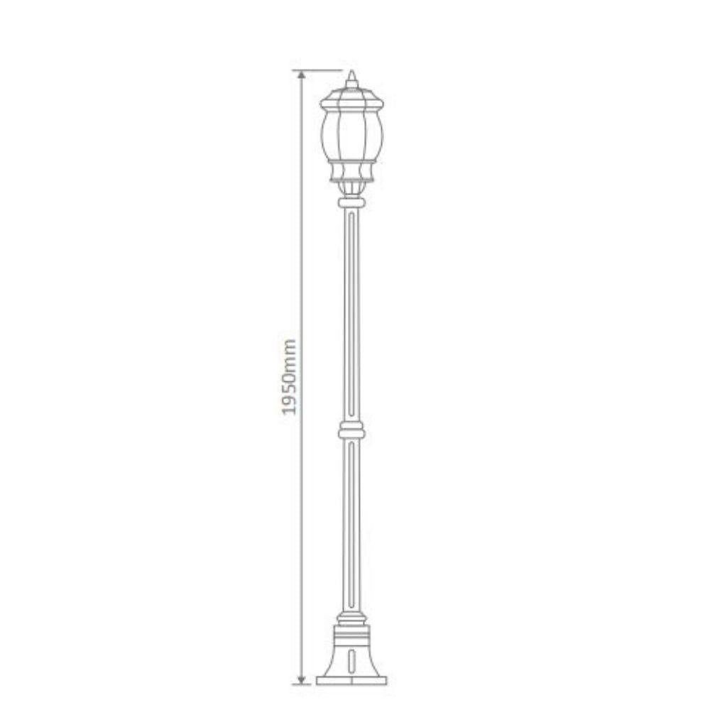 Domus GT-676 Vienna Post Light - Single-Domus Lighting-Ozlighting.com.au