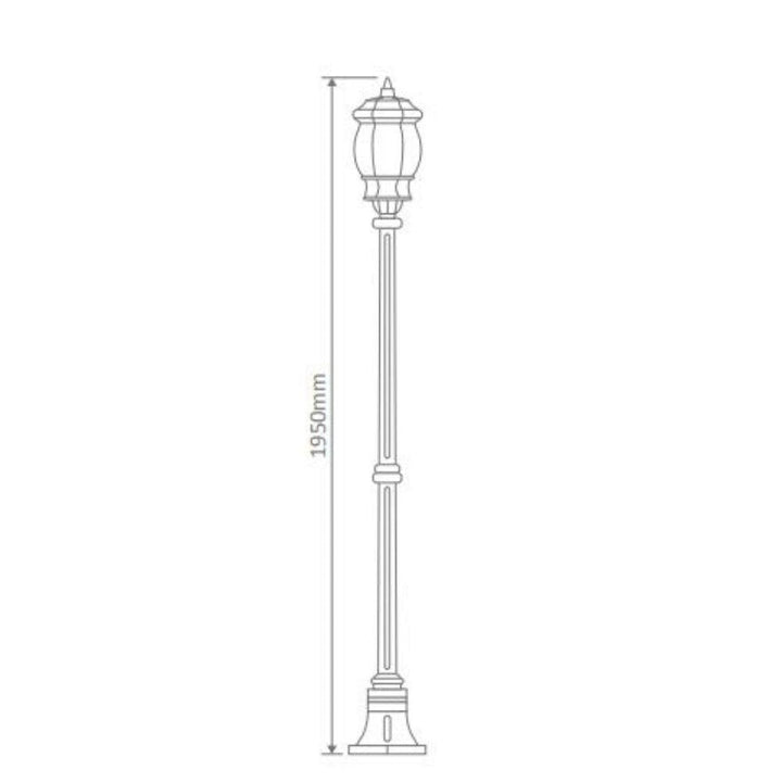 Domus GT-676 Vienna - Single Head Medium Post Light-Domus Lighting-Ozlighting.com.au