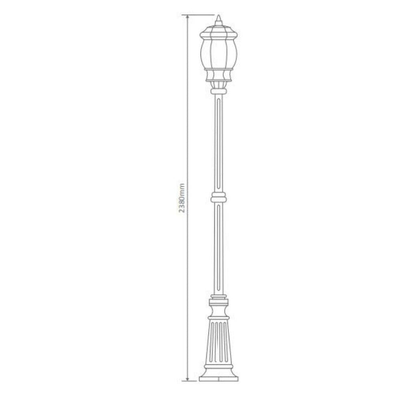 Domus GT-698 Vienna Large - Single Head Tall Post Light-Domus Lighting-Ozlighting.com.au