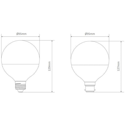 Domus KEY-G95 - 8.6W LED G95 Spherical Shape Frosted Glass Globe - E27-Domus Lighting-Ozlighting.com.au
