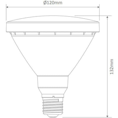 Domus KEY-PAR38 - 16W LED Frosted PAR38 Reflector Shape IP44 - E27-Domus Lighting-Ozlighting.com.au