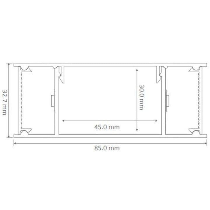 Domus LUMALINE-2-600 - 2x11.5W 600mm LED Up/Down Wall light-Domus Lighting-Ozlighting.com.au