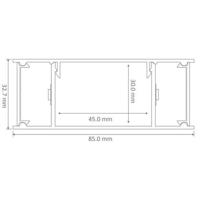 Domus LUMALINE-2-600 - 2x11.5W 600mm LED Up/Down Wall light-Domus Lighting-Ozlighting.com.au
