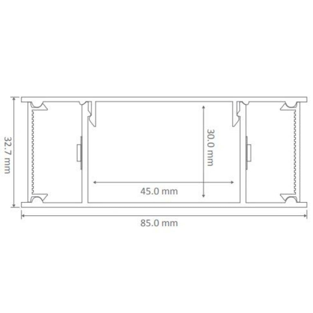 Domus LUMALINE-2-900 - 2x17.5W 900mm LED Up/Down Wall light-Domus Lighting-Ozlighting.com.au