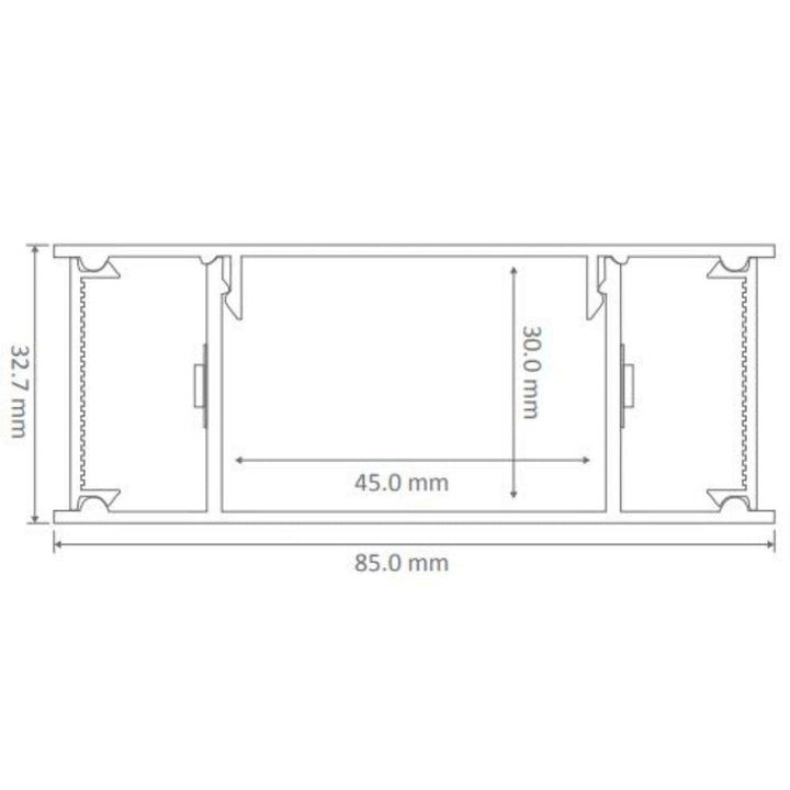 Domus LUMALINE-2-900 - 2x17.5W 900mm LED Up/Down Wall light-Domus Lighting-Ozlighting.com.au