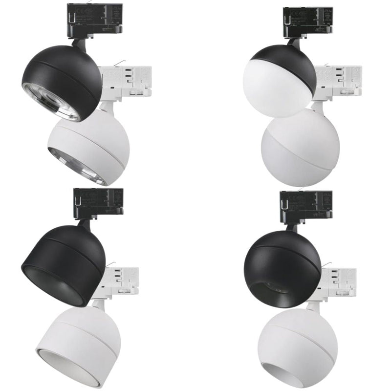 Domus MOON-TRK - 6/9W LED 3-Circuit Power/Tri-Colour Switchable Dimmable Adjustable Track Mounted Head Spot Light-Domus Lighting-Ozlighting.com.au