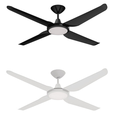 Domus MOTION-52-LIGHT - 4 Blade 52" 1320mm DC Ceiling Fan with Switchable CCT LED Light-Domus Lighting-Ozlighting.com.au