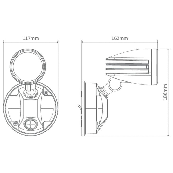 Domus MURO-15 - 15W LED Single Head Exterior Spotlight IP54 - 5000K-Domus Lighting-Ozlighting.com.au