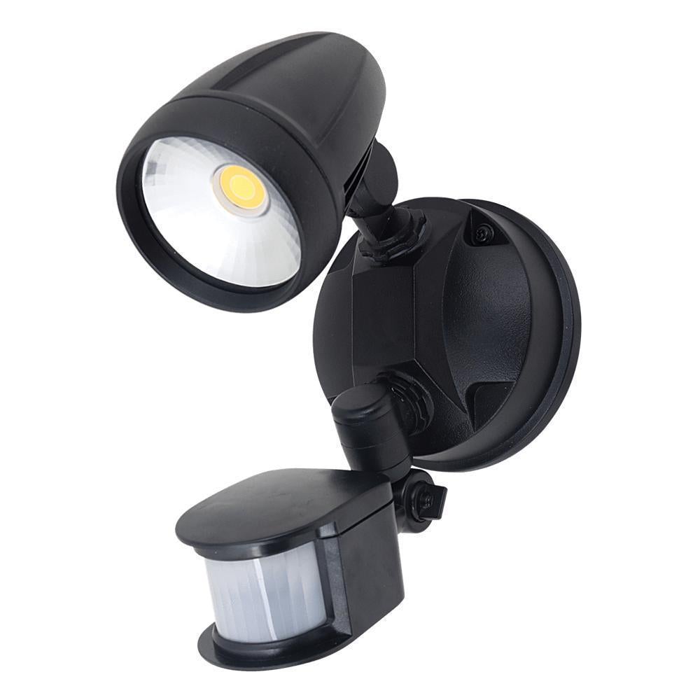Domus MURO-PRO-15S - 15W LED Tri-Colour Single Head LED Exterior Spotlight With Sensor IP44-Domus Lighting-Ozlighting.com.au