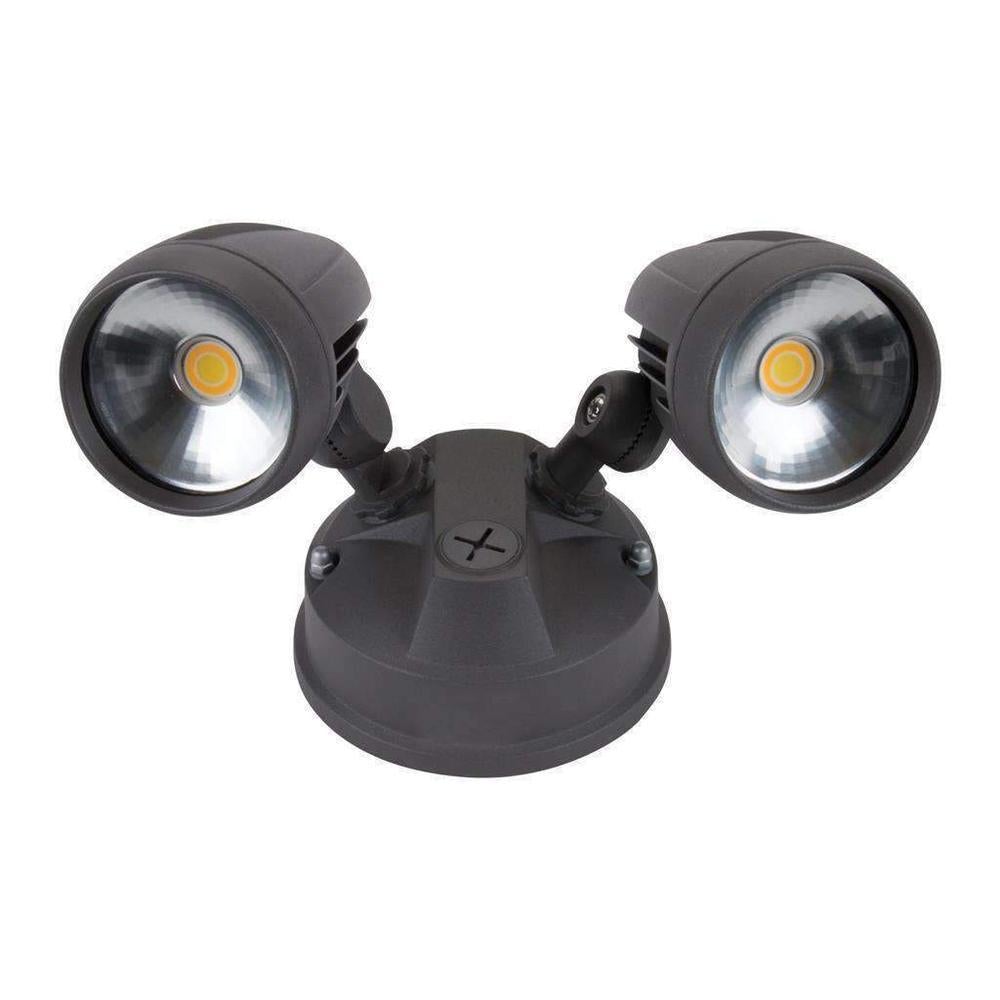 Domus MURO-PRO-30 - 30W LED Tri-Colour Twin Head Exterior Spotlight IP54-Domus Lighting-Ozlighting.com.au