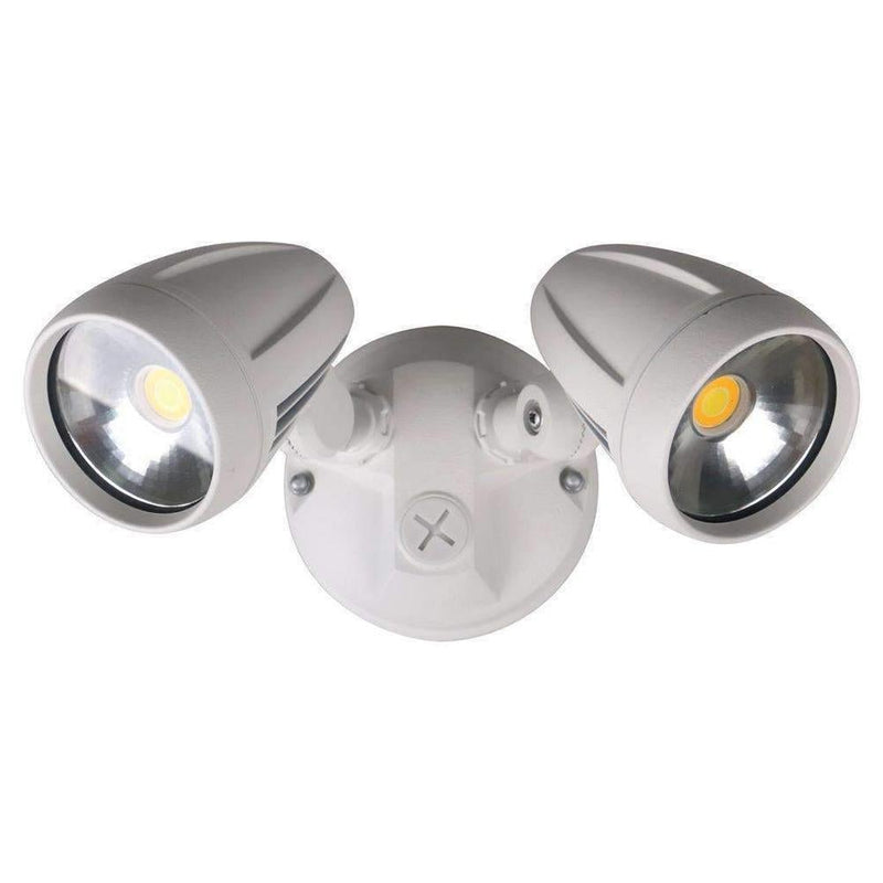 Domus MURO-PRO-30 - 30W LED Tri-Colour Twin Head Exterior Spotlight IP54-Domus Lighting-Ozlighting.com.au