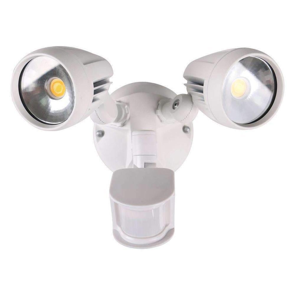 Domus MURO-PRO-30S LED Spotlight - 30W, Tri-Colour, IP44, Twin Head, with Sensor-Domus Lighting-Ozlighting.com.au