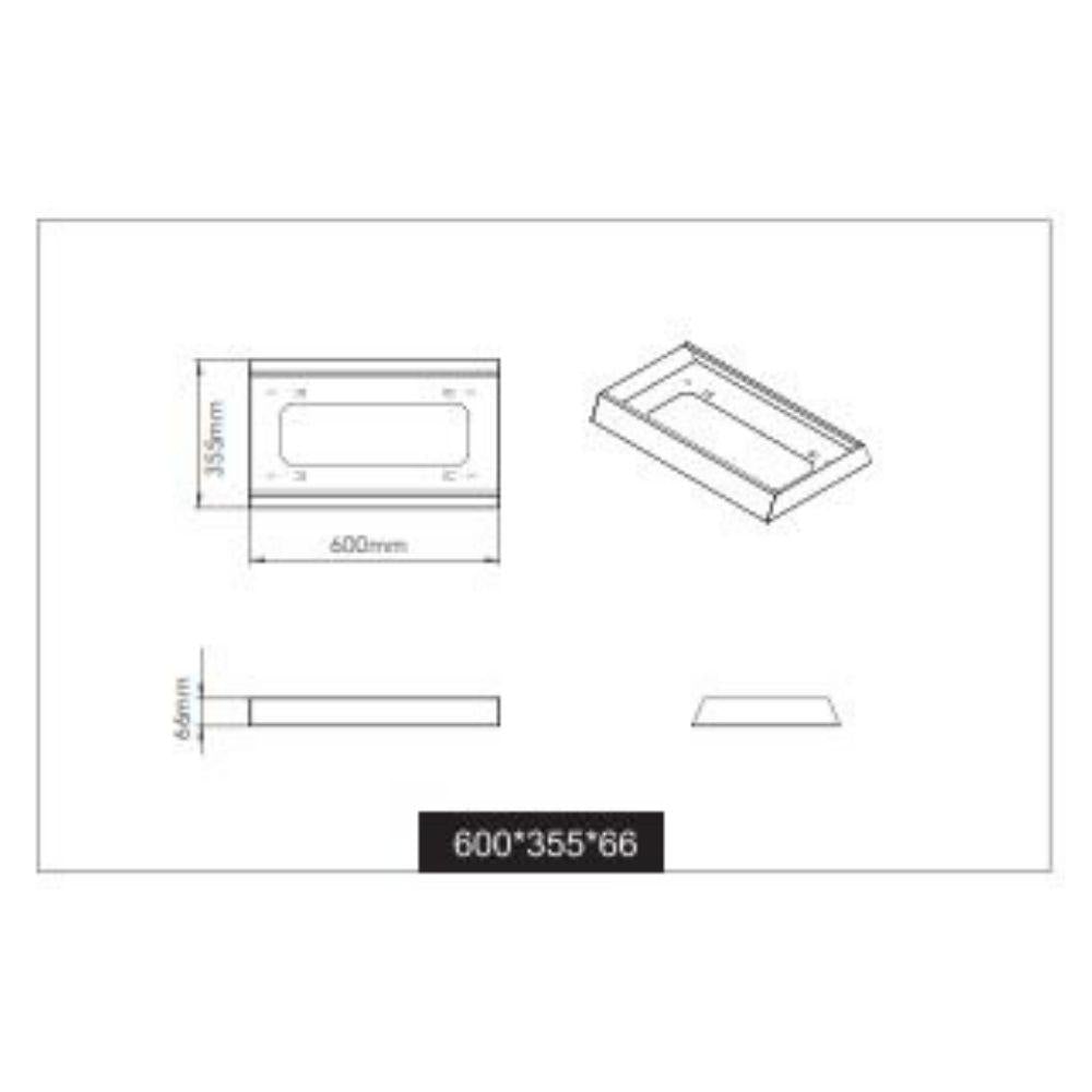 Domus PANEL-SM-KIT-306-BLT - 612x312mm Surface Mounted Backlit Panel Frame-Domus Lighting-Ozlighting.com.au