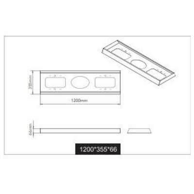 Domus PANEL-SM-KIT-312-BLT - 1200x355mm Surface Mounted Backlit Panel Frame-Domus Lighting-Ozlighting.com.au