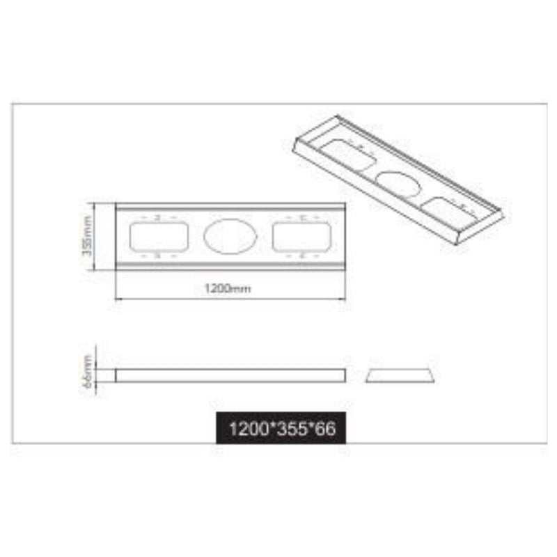 Domus PANEL-SM-KIT-312-BLT - 1200x355mm Surface Mounted Backlit Panel Frame-Domus Lighting-Ozlighting.com.au