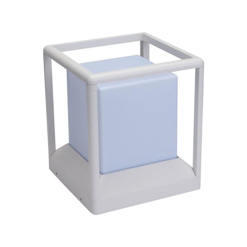 Domus PILLA-CUBE Modern Cube Outdoor Pillar Mount Light - IP65-Domus Lighting-Ozlighting.com.au