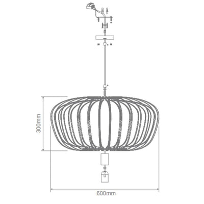 Domus ROBIN - 400/500/600mm Timber Pendant-Domus Lighting-Ozlighting.com.au