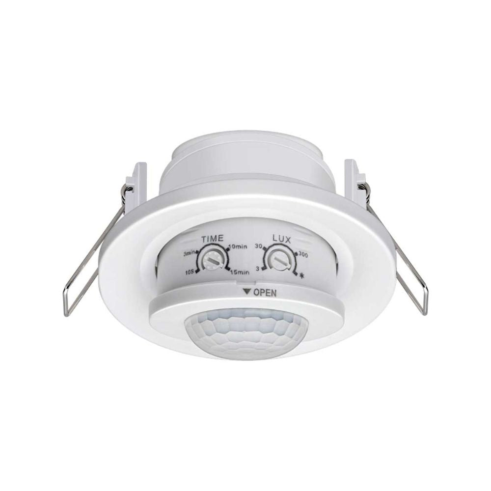 Domus SENSOR-REC-01 - Recessed Eyeball Tilt Adjustable PIR Infrared 360° Occupancy Motion Sensor IP20-SCI-Ozlighting.com.au