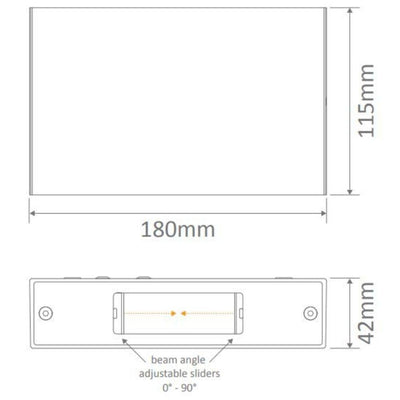 Domus SIERRA-12-RND - 12W LED Modern Exterior Adjustable Lens Cover Up/Down Wall Light IP65-Domus Lighting-Ozlighting.com.au