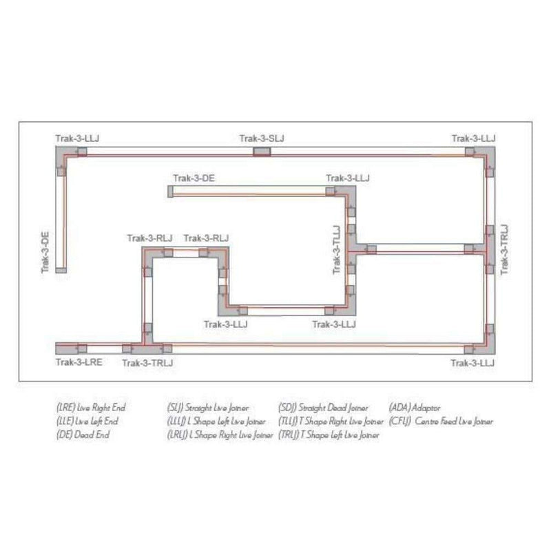 Domus TRAK-3-SLJ - 3-Circuit Straight Live Joiner Accessory-Domus Lighting-Ozlighting.com.au