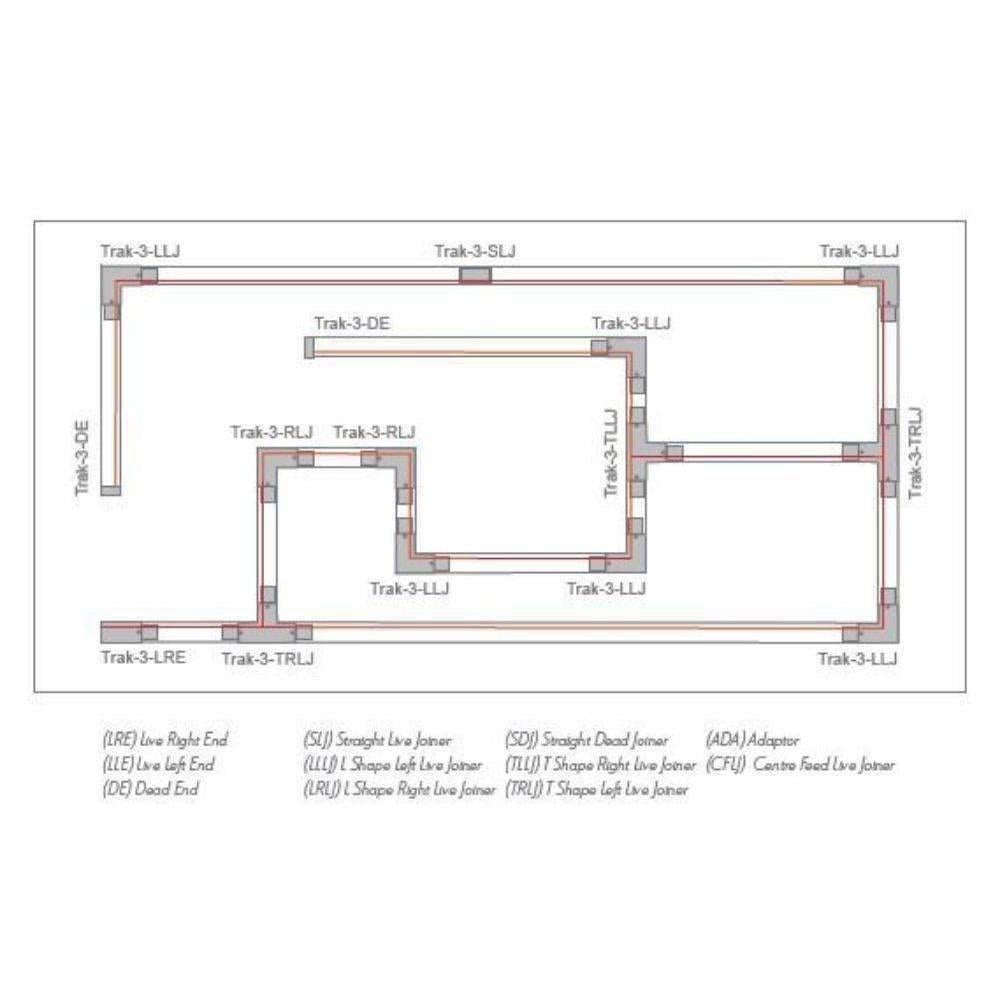 Domus TRAK-3-SUS Suspension Kit - 3-Circuit 1.5m Stainless Steel-Domus Lighting-Ozlighting.com.au