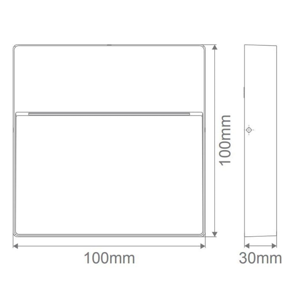 Domus ZEKE-4-SQR - 4W LED Exterior Square Surface Mount Step Light IP65-Domus Lighting-Ozlighting.com.au