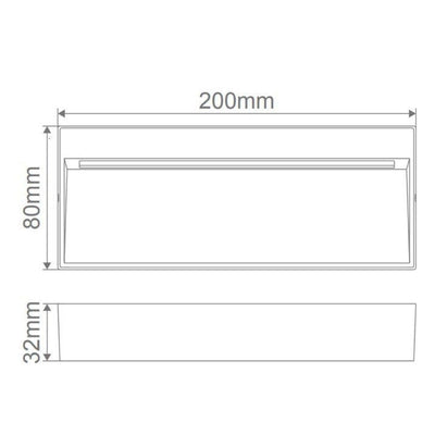 Domus ZEKE-8 - 8W 12V DC LED Exterior Rectangle Surface Mount Step Light IP65- DRIVER REQUIRED-Domus Lighting-Ozlighting.com.au